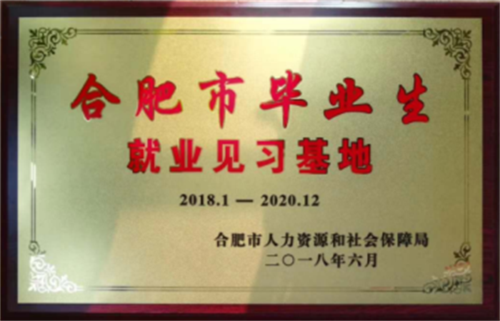 大名集團(tuán)再次獲評“合肥市畢業(yè)生就業(yè)基地”榮譽稱號
